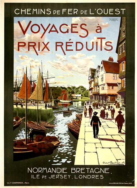 “Voyages à prix réduits, Normandie, Bretagne” – 1905