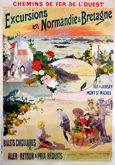 “Excursions en Normandie & Bretagne, Mont St Michel”, 1900